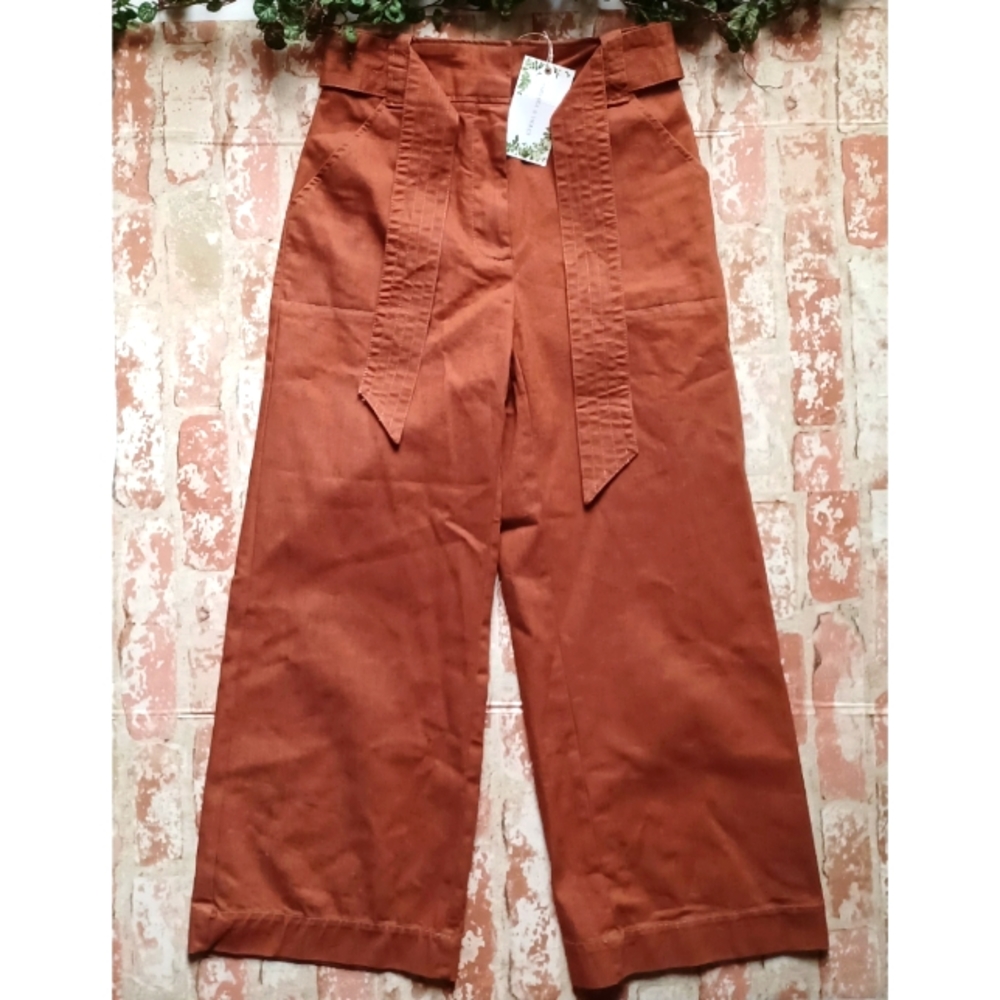 Chelsea & Violet Womens Wide-Leg Belted Denim Pants - Color Tabacco 😍